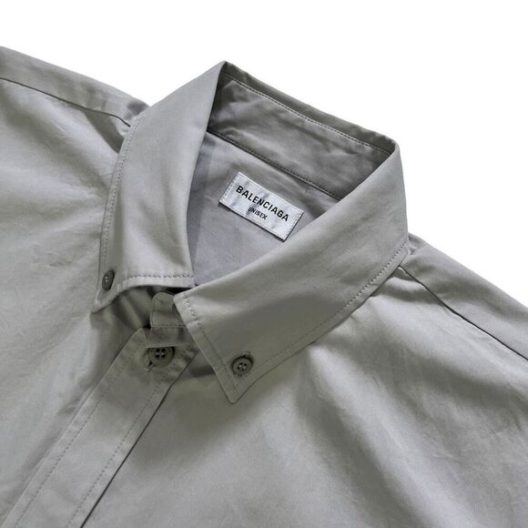 Balenciaga Fitted Wrap Shirt in Light Grey - Picture 5 of 15